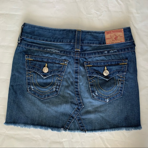 True Religion Sadie Denim Skirt Size 27 - Picture 6 of 9